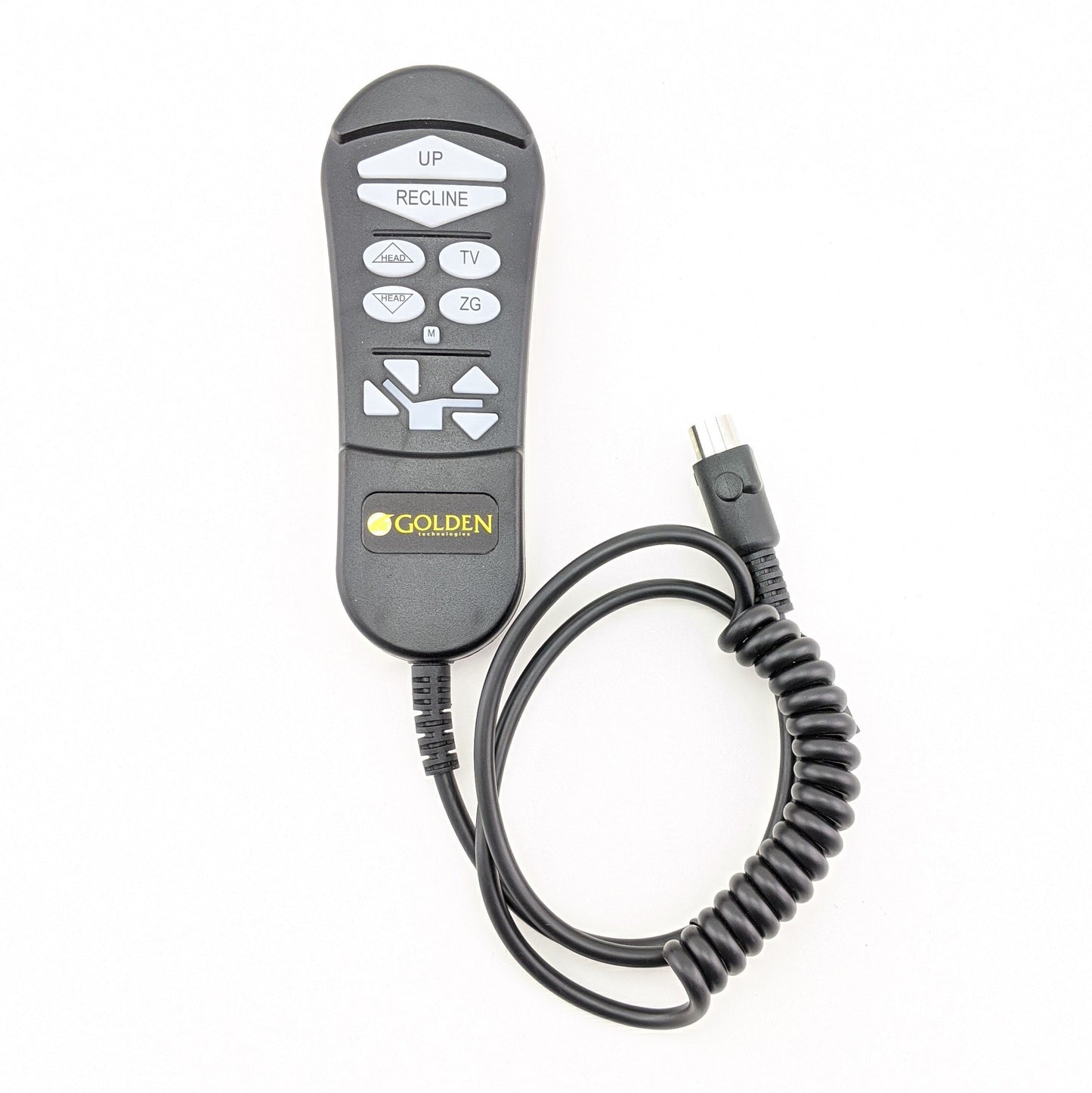 Golden Technologies - Remote Hand Control Pendant - Seat Lift Chair Recliner - 11 Button with Power Headrest Pillow - 7 Pin Connect - ZKAD-HR-1